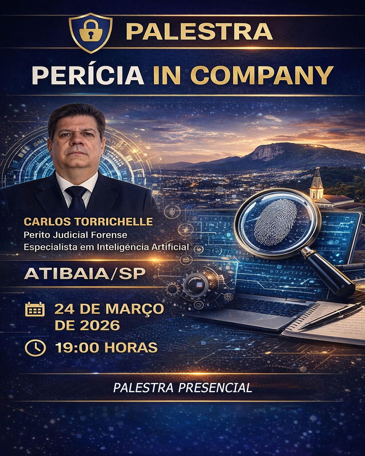 Palestra Pericia In Company presencial em Atibaia