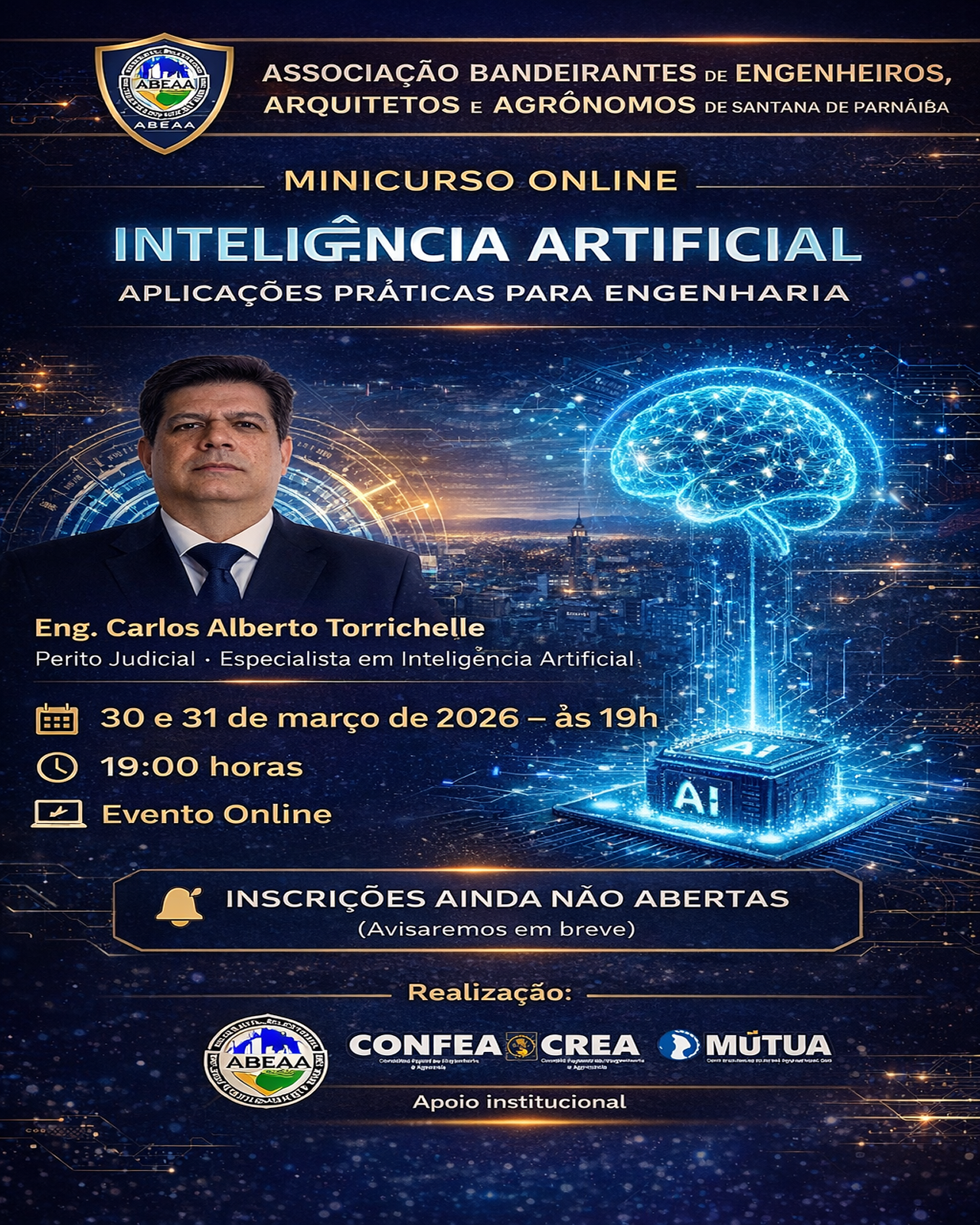 Banner palestra mini curso inteligência artificial em Santana do Parnaiba